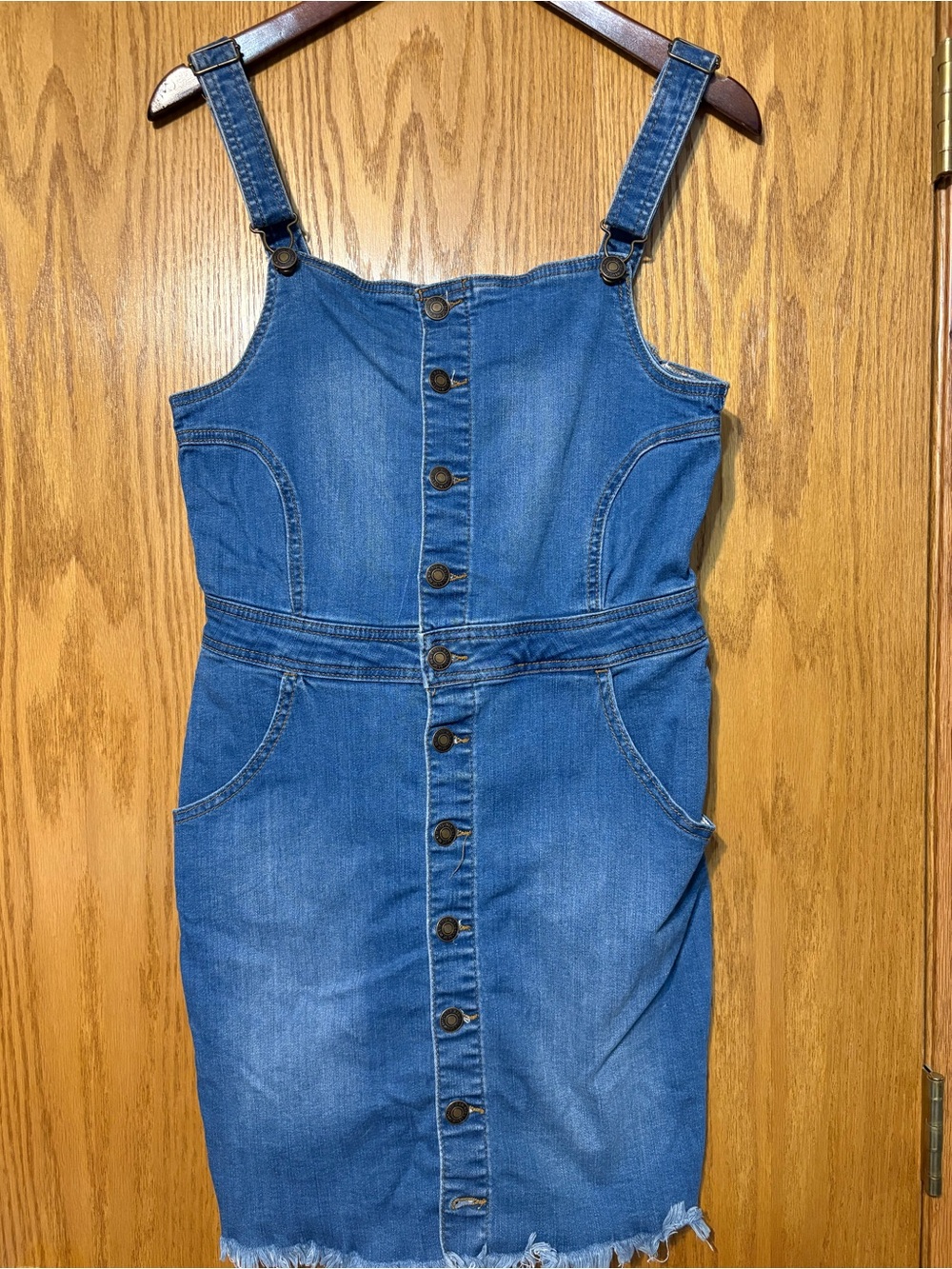 Wax Jean Blue Button-Front Denim Mini